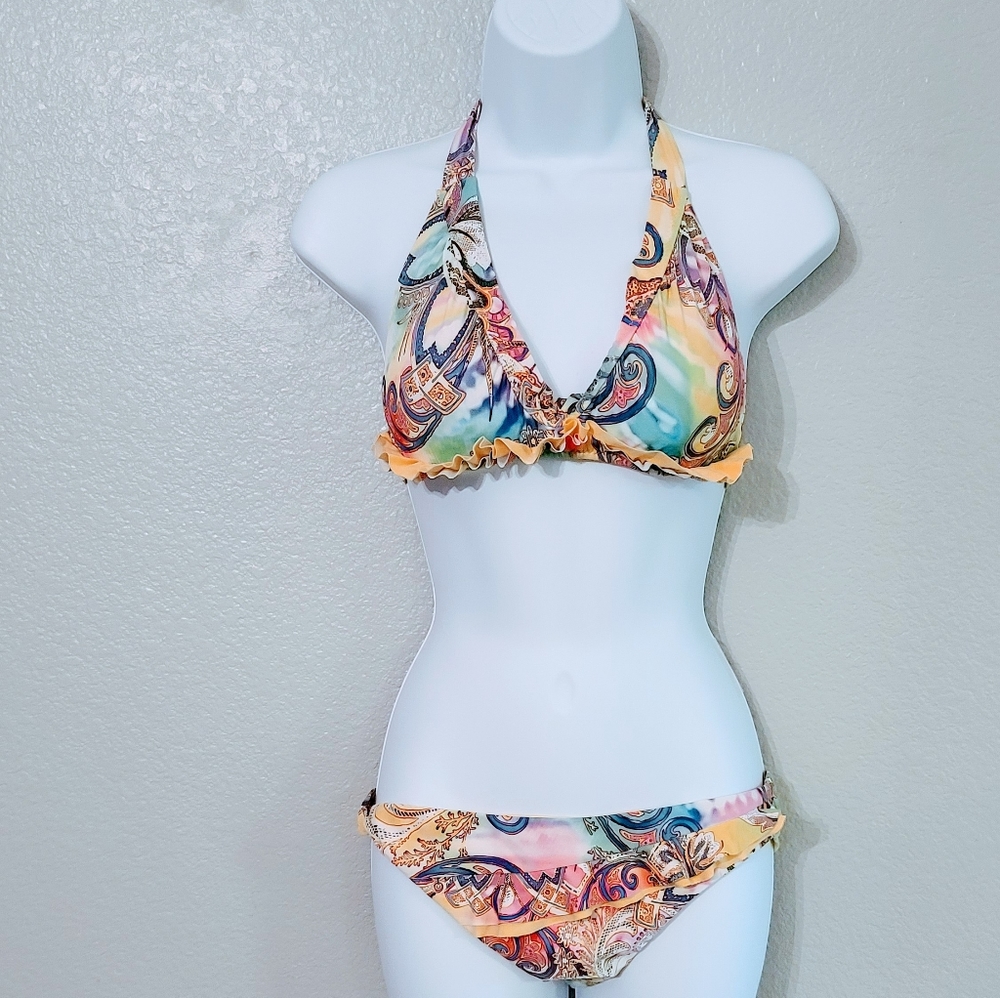 Becca By Rebecca Virtue String Bikini Top Bottom F